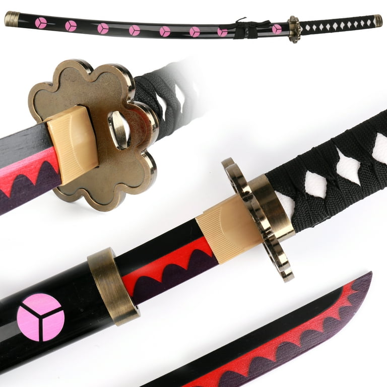 One Piece Yubashiri Cosplay Anime Swords, Handmade Katana Samurai Bamboo  Sword Zoro Sword 41” 