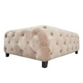 thumbnail image 2 of Moti Upholstery 40" Modern Velvet Tufted Cocktail Table in Beige, 2 of 3