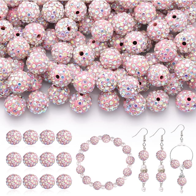 Craft Beads TINKRSTUFF con diamantes de imitación rosa AB, 200 unidades, 1 cm