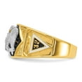 thumbnail image 3 of Diamond2Deal 14K Two-tone Gold Men's Diamond 32nd Degree Scottish Rite Masonic Ring Size 10, 3 of 7