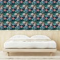 thumbnail image 3 of Ambesonne Garden Art Peel & Stick Wallpaper for Home, Colorful Blossomed Roses, 13"x36", Forest Green Multicolor, 3 of 5
