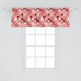 thumbnail image 2 of Ambesonne Christmas Window Valance, Pink Cone Stars, 54" X 18", Ruby Red White, 2 of 3