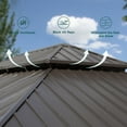 thumbnail image 2 of Domi 10'x14' Cedar Wood Gazebo with Double Roof Steel Hardtop,Solid Wood Frame Gazebo,Curtains and Netting Included for Garden, Backyard, 2 of 9