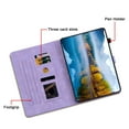 thumbnail image 5 of Case for Samsung Galaxy Tab A7 10.4" 2020 SM-T500 / SM-T505, Flower Pattern PU Leather Multi-Angle Viewing Stand Shockproof Flip Case with Card Slot Magnetic Clasp Pencil Slot Auto Sleep/Wake, Purple, 5 of 11