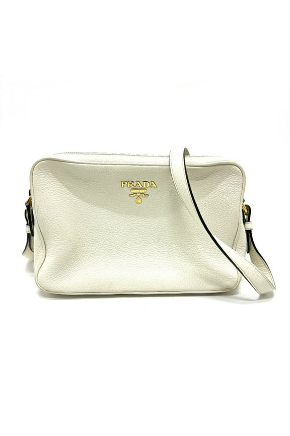 Pre-Owned PRADA Crossbody Pochette bag Double zipper bag Shoulder Bag White... (Good)