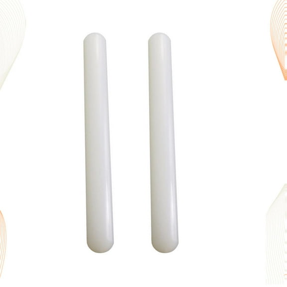 Raindrops 2-Pack White Non-Stick Plastic Rolling Pins for Dough, Pastry, Fondant, Cake Baking, Cooking and Kitchen Tools