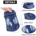 thumbnail image 3 of Vintage lavado chaqueta de mezclilla mono azul Jean ropa para perro pequeño mascota (XL) ER, 3 of 5