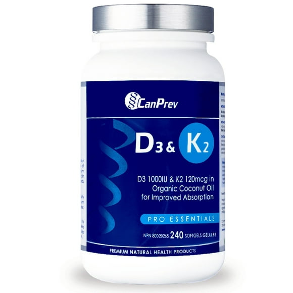 CanPrev D3 & K2 Softgels, 240 Softgels