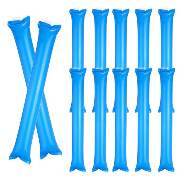 Uxcell 12Pcs Thunder Sticks, Thicken Cheering Team Spirit Stick Clapper, Cheerleading Plastic Inflatable Noise Makers for Sporting Events, Dance Party Favors, Concerts, Blue