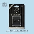 thumbnail image 2 of STUDEX Sensitive Stainless Steel Ball Stud Earrings 4mm | Hypoallergenic and Nickel Free for Sensitive Ears | Surgical Stainless Steel Posts | High Fashion Earrings for Women and Men-PR-622W-S, 2 of 8