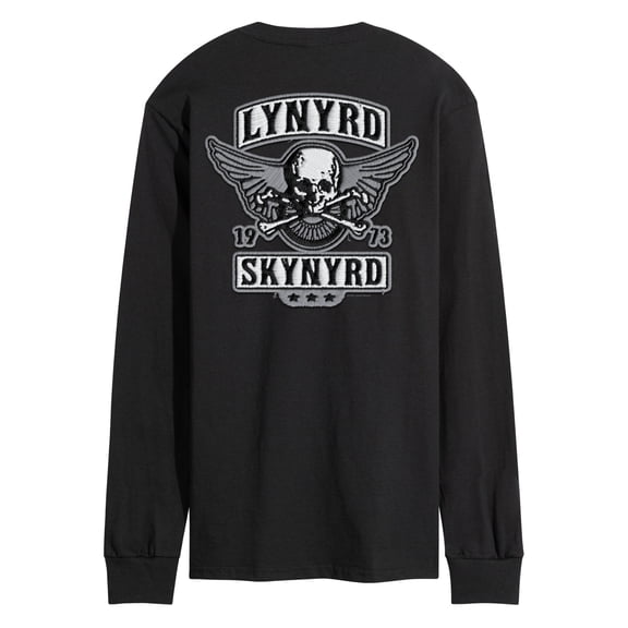 Lynyrd Skynyrd - Biker Faux Patch - Men's Long Sleeve Graphic T-Shirt