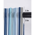 thumbnail image 6 of Blue Green Striped Tier Curtains 36 Inch Length,Sheer Curtains for Bedroom Living Room Window Colorful Abstract Vertical Lines Art Small Half Window Kitchen Curtains & Drapes 27.5"x36" 2 Panels, 6 of 6
