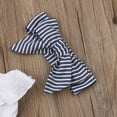 thumbnail image 3 of ZAXARRA Girls Summer Clothes Set Ruffle Cropped Vest+Stripe Shorts+Headband, 3 of 4