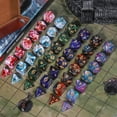 thumbnail image 4 of CiaraQ DND Dice Set - 42 Pcs polyhedral dice Set with 6 Colorful Bag and PU Leather Velvet Tray for Dungeons Dragons D&D RPG MTG Table Games, 4 of 8