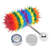 Lix Silicone Vibrator Tongue Ring Rainbow