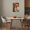 thumbnail image 4 of ZHONGYUTONG Holy Family Pictures Jesus and Virgin Mary Canvas Catholic Wall Art God Poster Christian Painting for Church Decor Framed (24.00" x 36.00"), 4 of 5