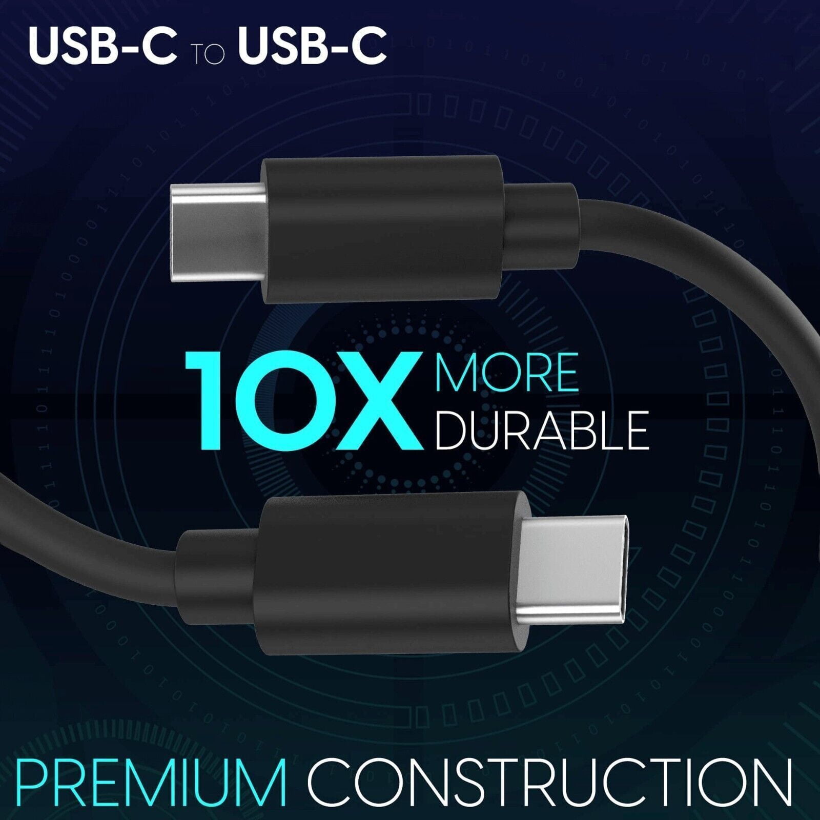 Braided USB C to USB C Cable, [3/6/10 FT] Fast Charging & Data Sync Cord, 60W Nylon USB-C Cable for MacBook Pro, iPad Pro, Samsung Galaxy, Switch, Steam Deck (1/3/10 Pack)