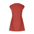 thumbnail image 6 of Uaswgudfs ​Sleeveless Fitted Casual Dress with Front Pockets - Summer Dresses for Women 2025 in Lightweight Synthetic Blend Red XXL, 6 of 7