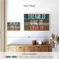 thumbnail image 4 of Elephant Stock Dream Live Love Quote Wall Art - Horizontal Canvas Wall Art - Living Room Wall Decor - Inspirational And Typography Canvas - Teal And Pink Decor - 12" x 8", 4 of 8