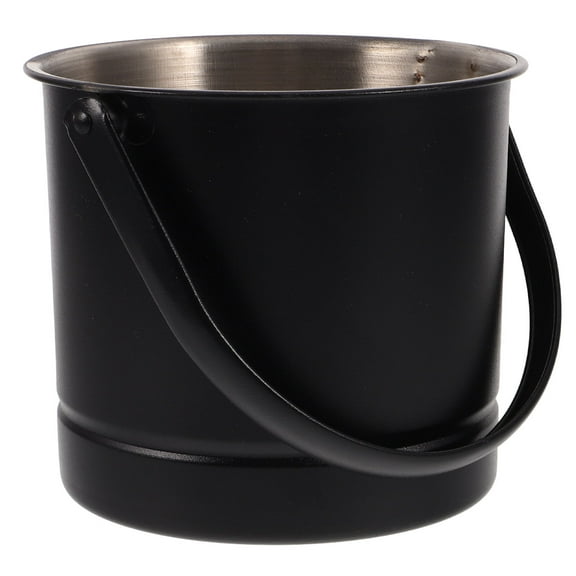 FESTFENDS 1Pack Small Ice Bucket for Chilling Beer and Beverages Portable and 14.0x14.0x12.5in Black