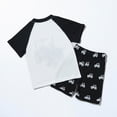 thumbnail image 4 of TOWED22 Baby Boys 2Pcs Summer Outfits Short Sleeve T-Shirt Tops Elastic Waistband Shorts Set Toddler Clothes(Blue,2-3 Y), 4 of 9