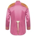thumbnail image 4 of Raenseen Mens 1960s Hippie Music Star Grand Parade King Outfit Jacket Top Hot Pink XXL, 4 of 7