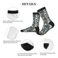 thumbnail image 4 of Pofeuu Flowers and Bee Print Crew Socks, Adult Running Hiking Socks for Youth and Adult, 4 of 7