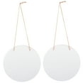 thumbnail image 4 of Mobutofu Synthetic Material Hanging Wood Sign White 2Pcs 11.8X11.8X0.2In, 4 of 8