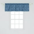 thumbnail image 2 of Ambesonne Asian Window Valance, Zentangle Style Circles Swirling Lines Ornate Exotic Tribal, Curtain Valance for Kitchen Bedroom Decor with Rod Pocket, 54" X 18", Pale Blue Navy Blue, 2 of 3