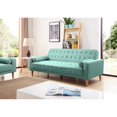 thumbnail image 4 of Passion Furniture PF-G833A-S Andrews 85 in. Flared Arm Polyester Straight Sofa in Teal, 4 of 5