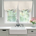 thumbnail image 4 of Spring Flowers Tie Up Curtains for Windows, Adjustable Balloon Window Shades, Farmhouse Botanical Floral Wildflowers Kitchen Window Treatments Adjustable Roll Up Curtain for Basement/Nursery 52"x45", 4 of 8