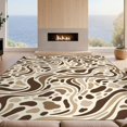 thumbnail image 2 of Design&I 6'x9' Ultra Soft Area Rug, Decorations Shapes Mocha Cream Flowing Blotches Livingroom Cow None Fluffy Washable Non Shedding for Guest Room Bedroom Living Room, 2 of 7