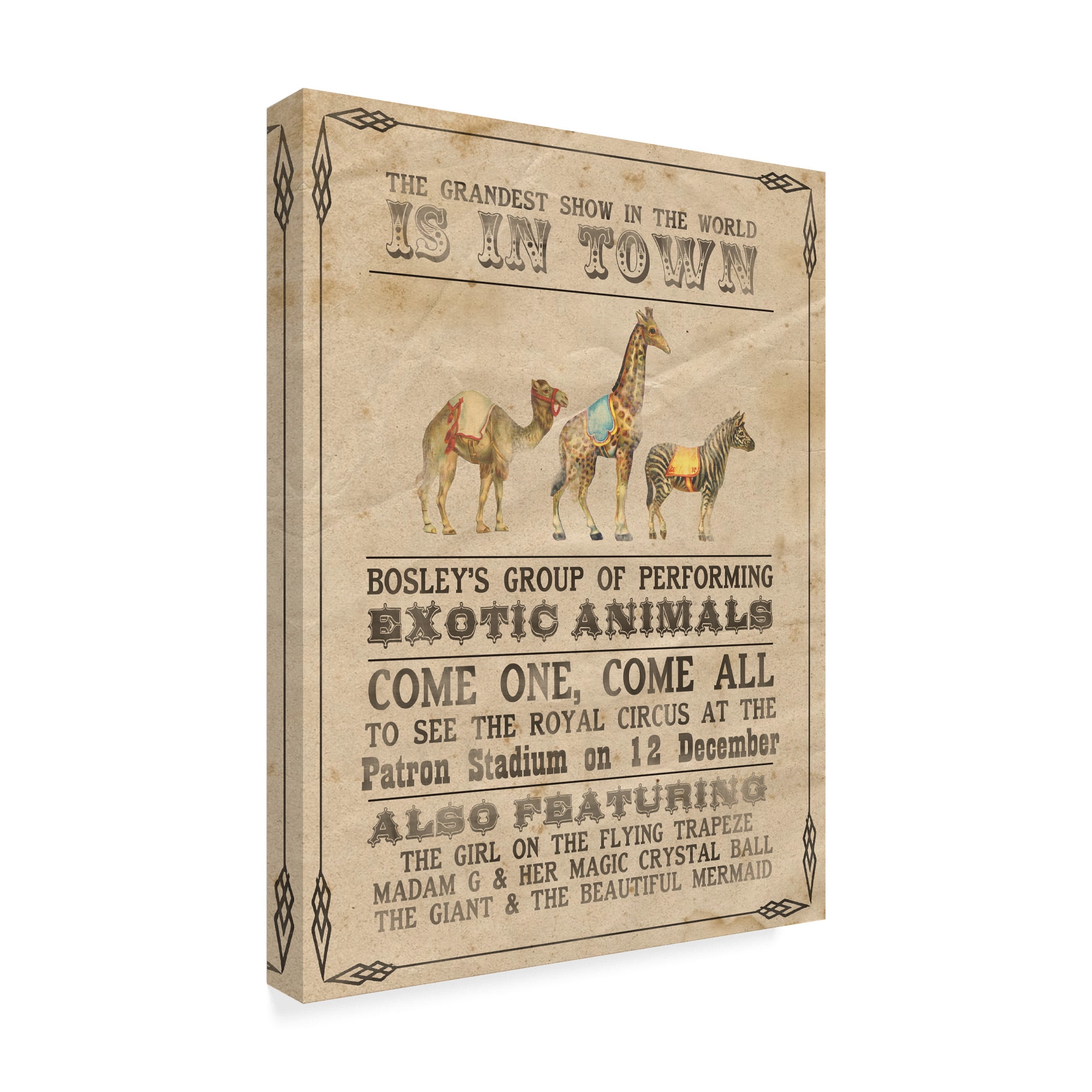 Trademark Fine Art 'Vintage Circus III' Canvas Art by Grace Popp