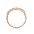 thumbnail image 6 of 1/5 CT Round Cut Natural White Diamond Half Eternity Engagement Ring In 14K Rose Gold Plated 925 Sterling Silver (Color: I-J, Clarity: I2-I3, 0.20 Cttw) -6, 6 of 7