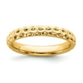 thumbnail image 1 of 925 Sterling Silver Stackable Gold-plated Ring Eternity Band Size 6, 1 of 6