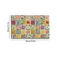 thumbnail image 3 of Oil Painting Flower Bath Mat Absorbent Floor Mat Non-Slip Bathroom Rug Waterproof Door Mat for Entryway Bathroom Decor Vintage Floral Design Easy Clean Polyester, 3 of 6