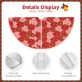 thumbnail image 4 of Daiia Rose Flowers Drawing Merry Christmas Tree Skirt , Xmas Large Lace-up Tree Skirt, Santa Snowflakes Rustic Home Decorations New Year Party Farmhouse Decor-30", 4 of 7