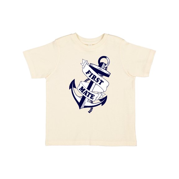 Inktastic First Mate with Anchor and Banner Boys or Girls Toddler T-Shirt