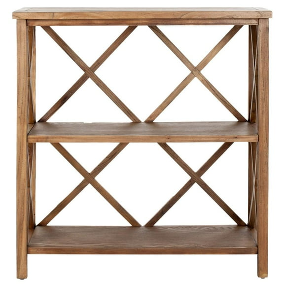 Safavieh Liam Elm Wood Open Bookcase in Oak