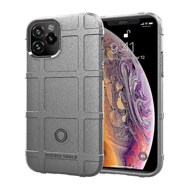 Funda de TPU a prueba de golpes y cobertura total para iPhone 11 Pro, color gris