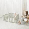thumbnail image 3 of Comfy Cubs Baby Playpen & Baby Gate for Toddler & Babies, Foldable Adjustable Playard, Sage, 3 of 9
