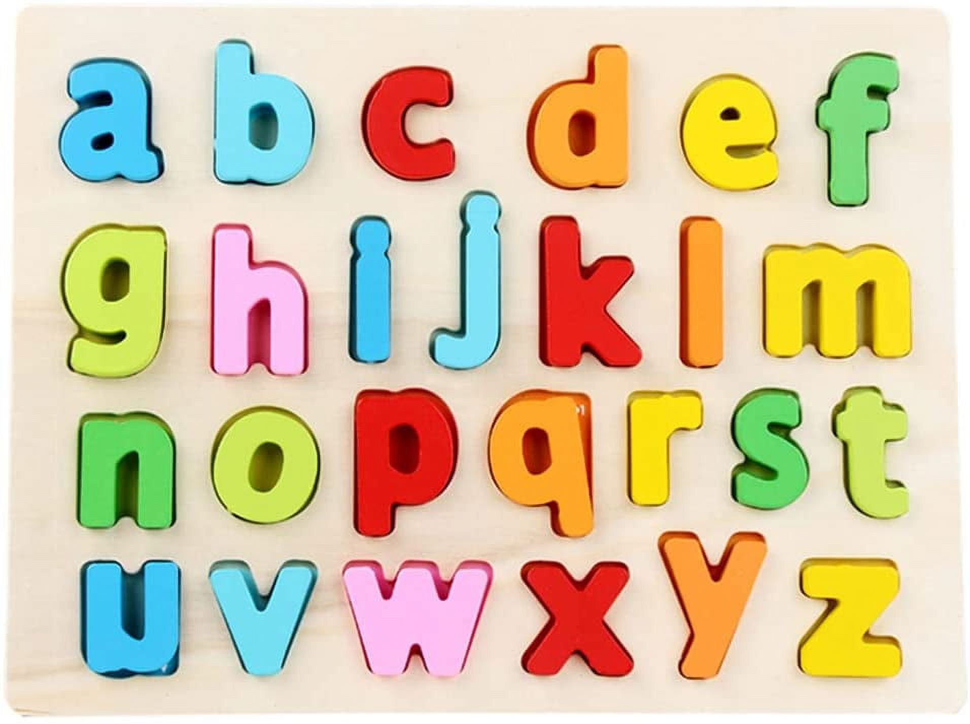 shiyou-Wooden Alphabet Puzzle ABC Jigsaws Chunky Letters