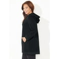 thumbnail image 3 of Catherines Women's Plus Size Cloud Knit French Terry Zip-Front Hoodie, 3 of 4
