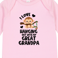 thumbnail image 4 of Inktastic Monkey I Love Hanging out with My Great Grandpa Boys or Girls Long Sleeve Baby Bodysuit, 4 of 5