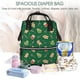 thumbnail image 5 of Disketp green Christmas Element Mochila de Pañales de Gran Capacidad con Múltiples Bolsillos, Mochila de Viaje Multifuncional para Bebé, Unisex, Moderna y Resistente, 5 of 6