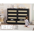 thumbnail image 5 of Kicctian 47 Inch Rattan 8-Drawer Dresser, Modern Farmhouse Chest, Multi-Functional TV Stand Dresser for Bedroom,Living Room,Black, 5 of 6