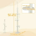 thumbnail image 3 of PawHut 88.5"-100.5" Floor to Ceiling Cat Tree with Scratching Posts, Cream, 3 of 10