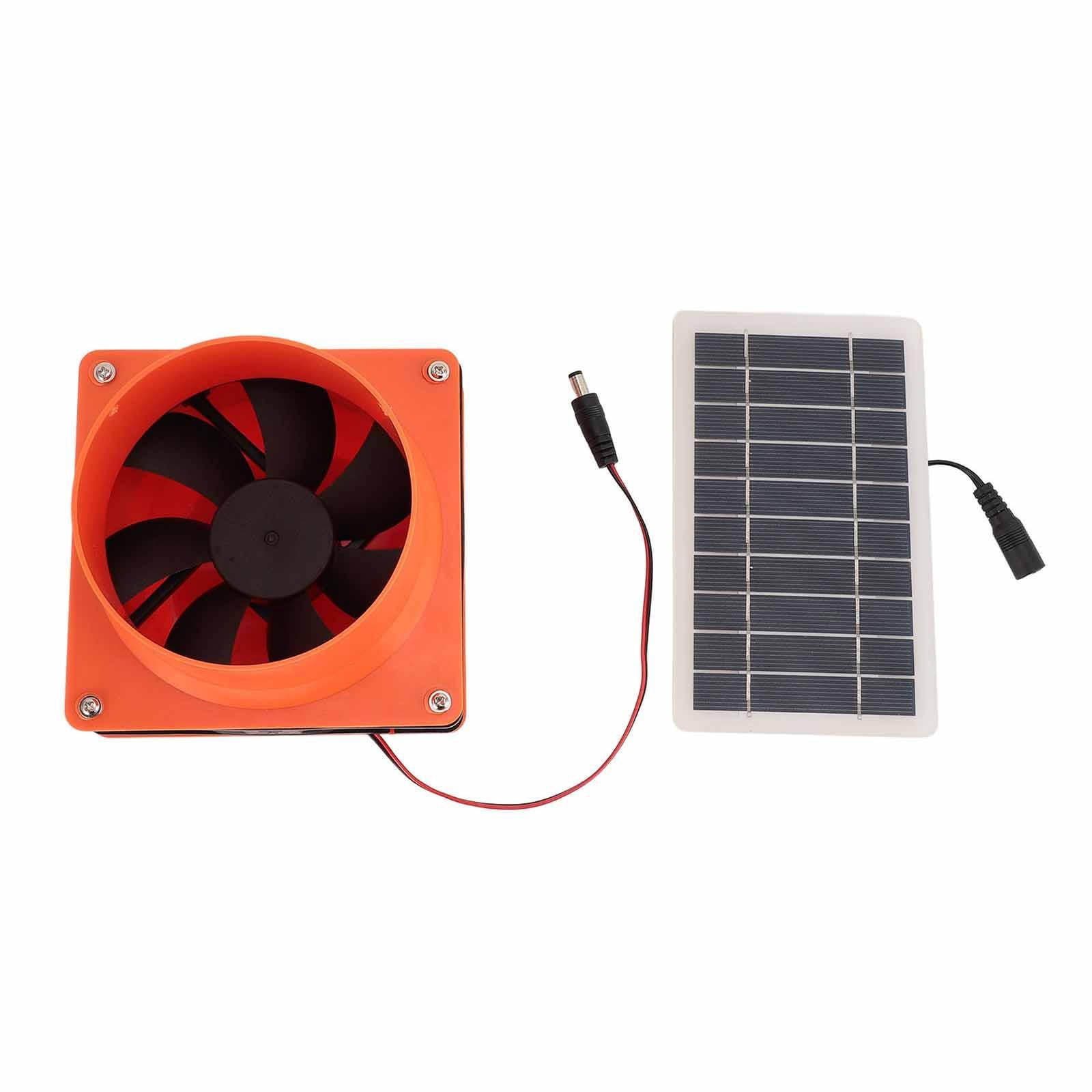 Solar Exhaust Fan Ventilation Kit 12V Silent Operation for Boat Cabin Kitchen Greenhouse Pet House
