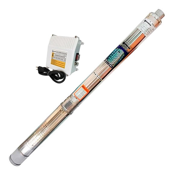 Bomba Sumergible 1 HP P/ Pozo 3" Con Caja De Control