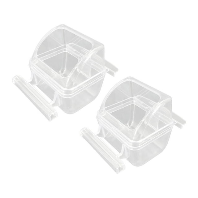 2 comederos para pájaros sin ensuciar para jaula, dispensador de agua para periquitos, transparente, extraíble, accesorios para jaulas de agapornis.